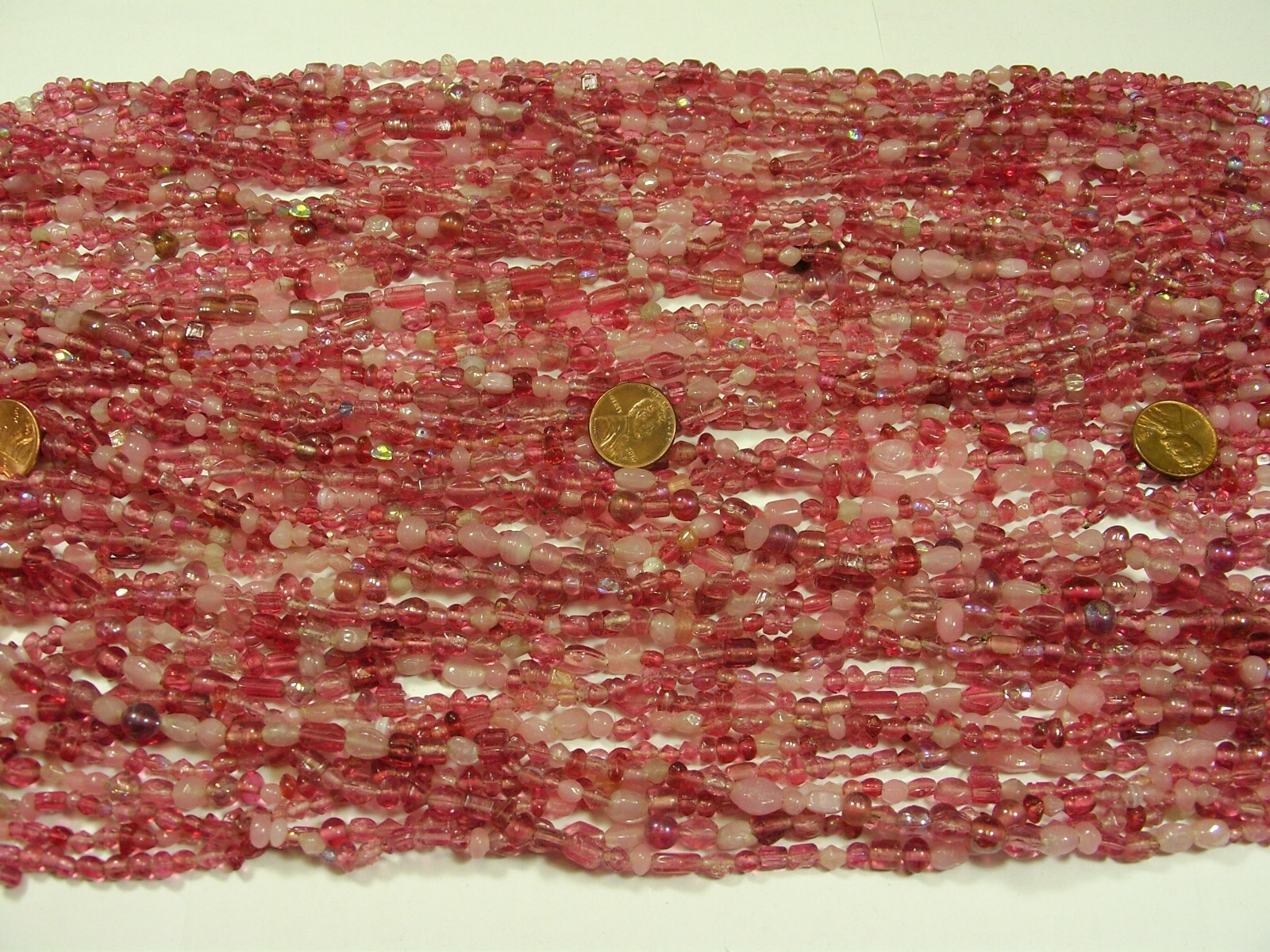 30 Strands 36″ India Handmade Assorted Color Glass Beads Wholesale Bulk (CT-48)
