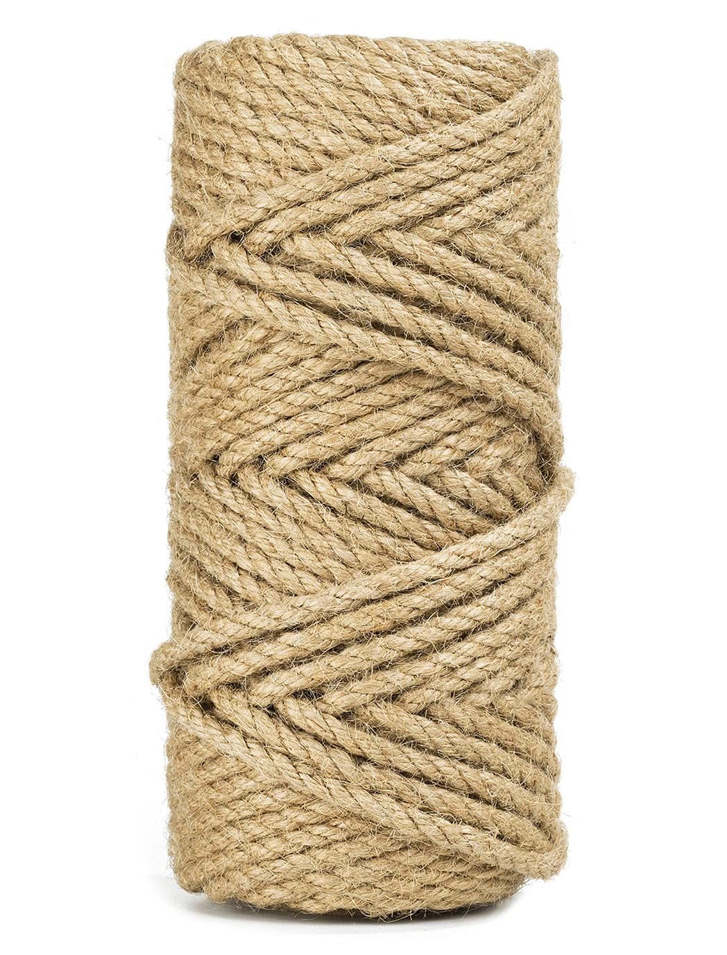 100 Feet 5Mm Jute Twine, Heavy Duty Jute Rope, Natural Hemp Rope for DIY Arts Cr