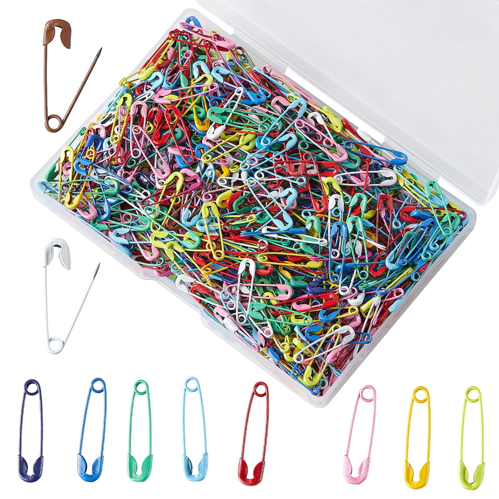DGTANGYIN 200PCS Safety Pins for Clothes 19mm Multi-colors-200pcs
