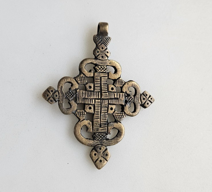 Ethiopian Coptic Cross pendant hand Made in Ethiopia African jewelry supplies