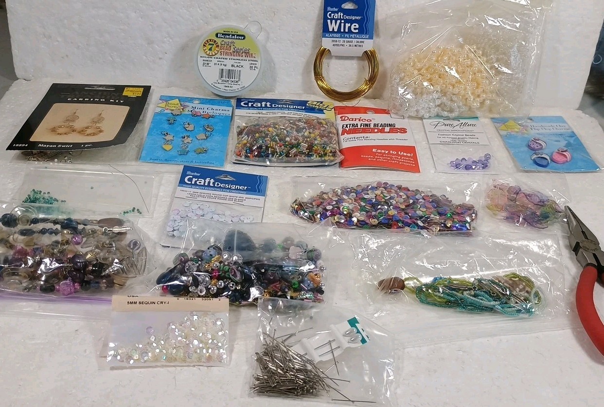 Lot Of Jewelry Making Supplies Mixed Lot Includes Everything In Pictures