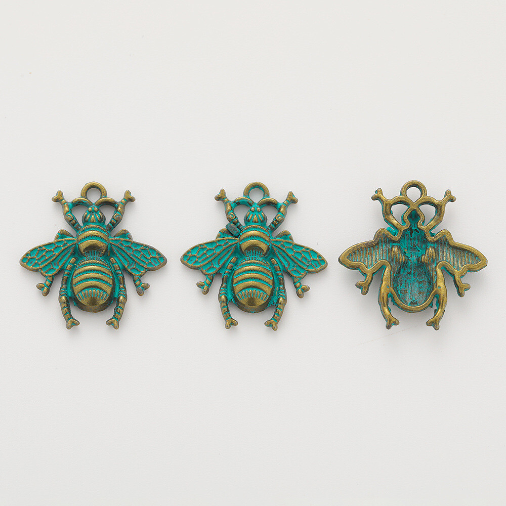 20pcs 21*20*3MM Alloy Charm Bee Pendant Crafts