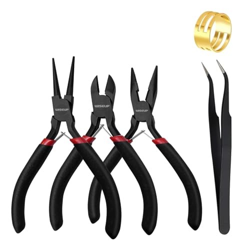 3 Pcs Jewelry Pliers Set – Needle/Chain Nose, Round Nose and Wire Cutters for