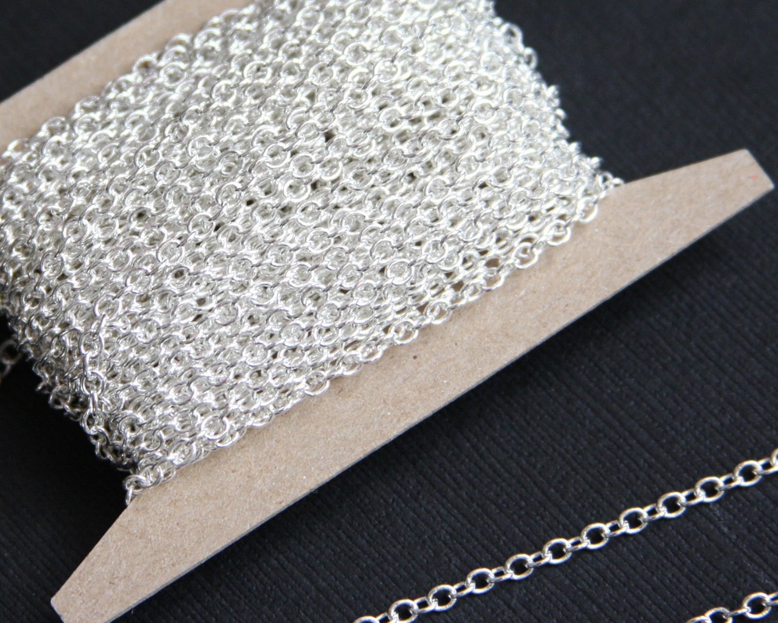 5ft of small cable chain round cable chain 2x3mm available in 6 colors