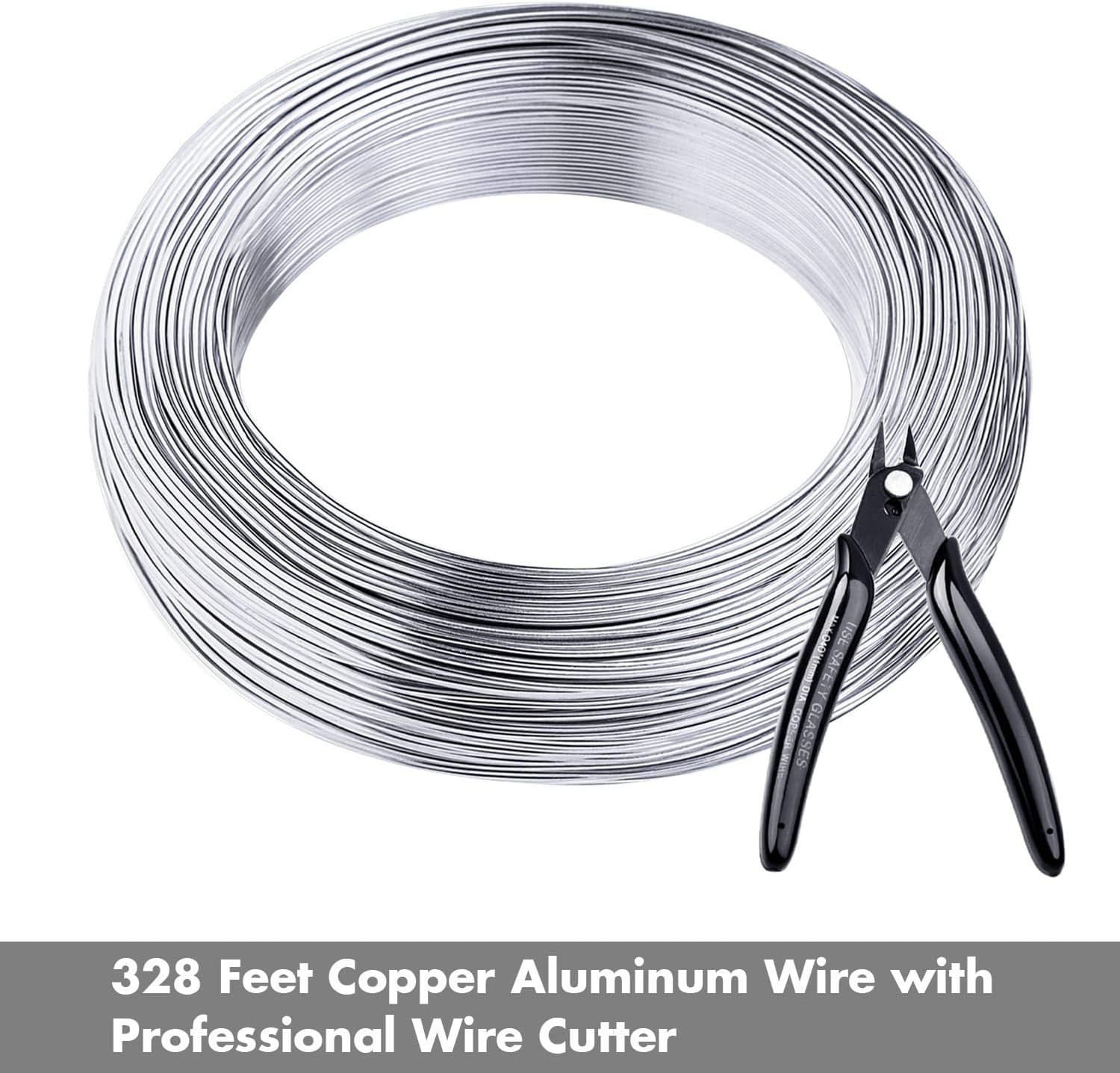 Aluminum Wire, 18 Gauge 328 FT Metal Wire Bendable Sculpting Aluminum Line 1mm