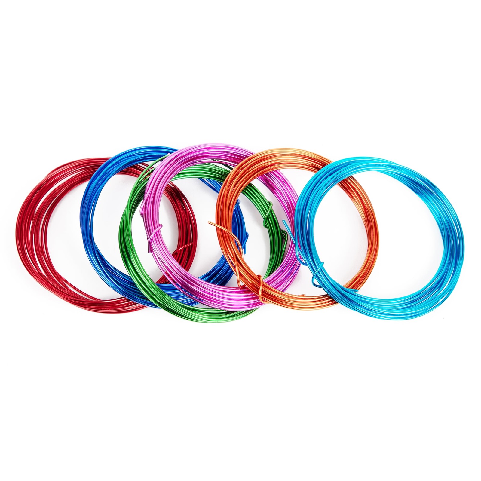 Cousin DIY Beading Wire Bulk Pack, Bright Multi-Color, (6) 9 ft Rolls, 18 Ga