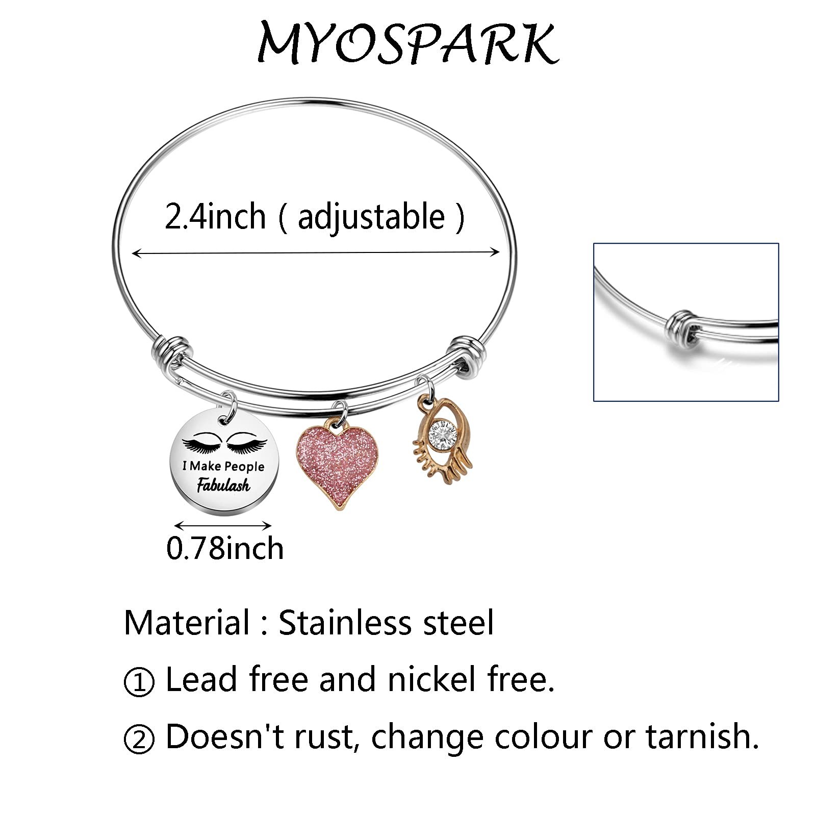 Eyelash Technician Lash Slayer Gift I Make People Fabulash Bracelet Makeup Artis
