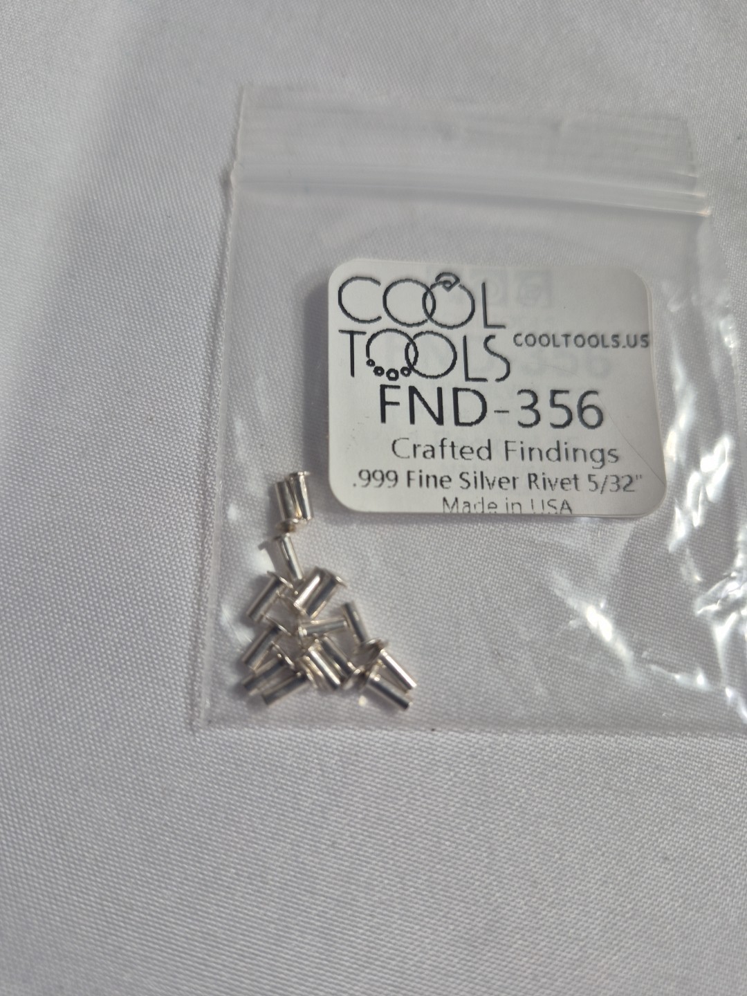 .999 Fine Silver Rivet 5/32 Crafting Finding. 15 In Pack Made In USA
