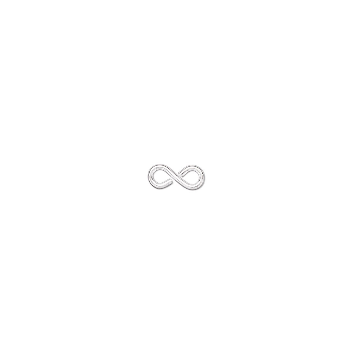 Link, 100 Silver Plated Brass 7x3mm Figure 8 Link 20 Gauge Connectors