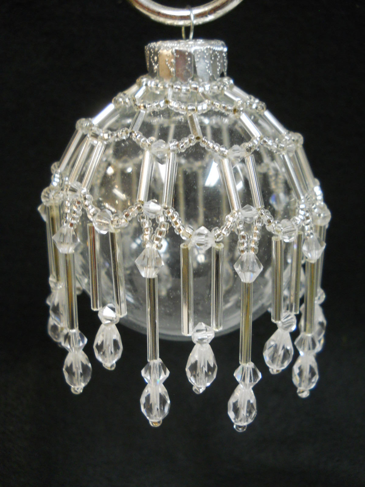 PATTERN ONLY Beaded Christmas Ornament Cover Holiday Original “Northern Ice”