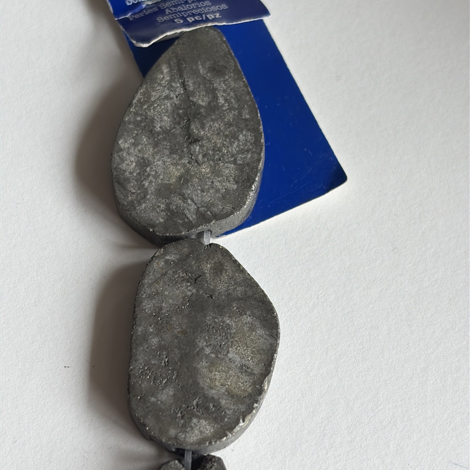 Pyrite Stone Nugget Beads X5 35mm