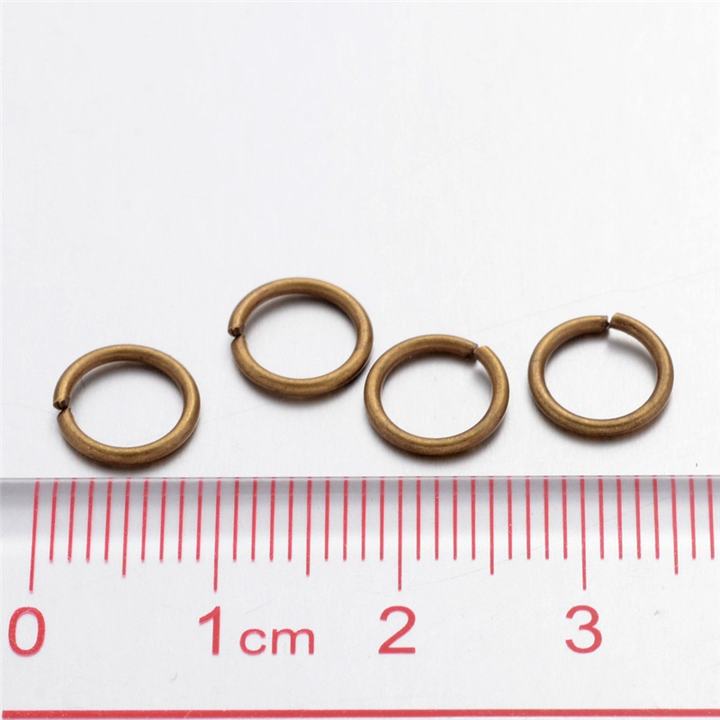 10 g Antique Bronze Close but Unsoldered Brass Jump Rings Findings 8mm 1mm thick