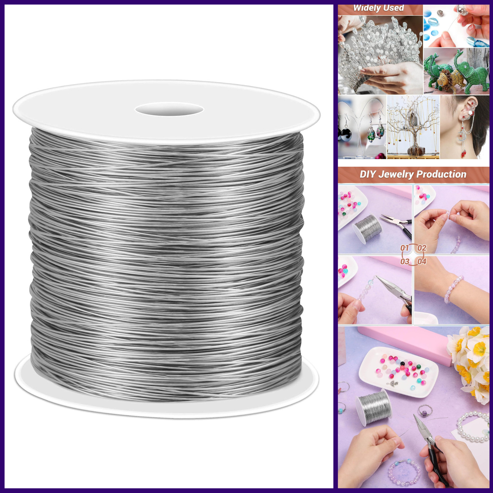 26 Gauge Stainless Steel Wire for Jewelry Making, Bailing and Craft