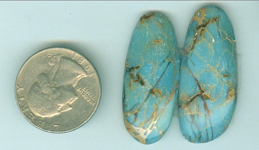 50 Carat Natural American Turquoise Cab Matched Set of Aqua Terra cabs unbacked