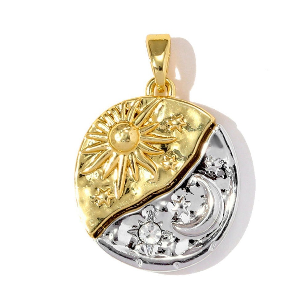 2PCS Waterproof Gold Plated Stainless Steel Celestial Charm Pendant GQZ541