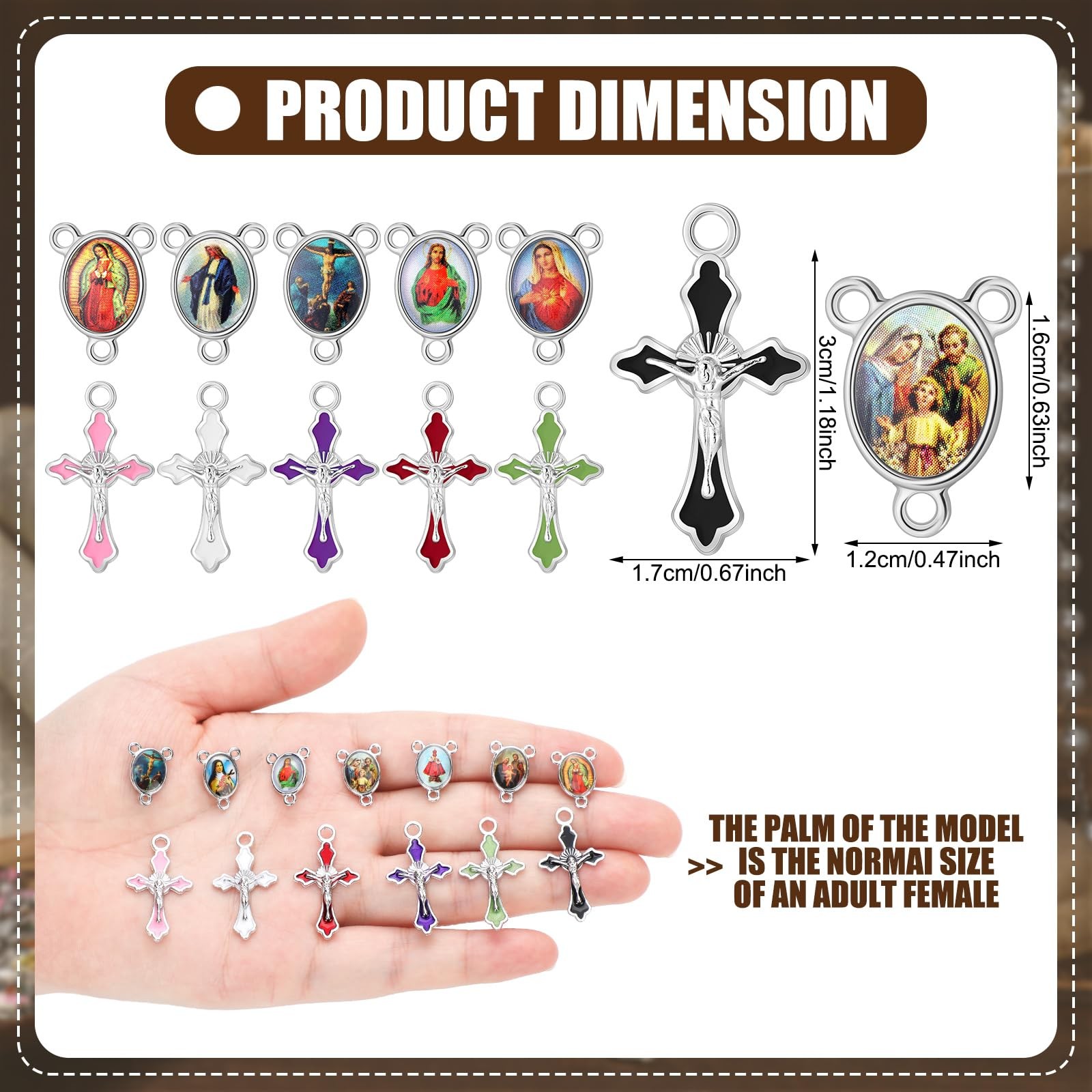 Trnayi 200 Pcs Rosary Making Kits Supplies one size, as shown in the pictures