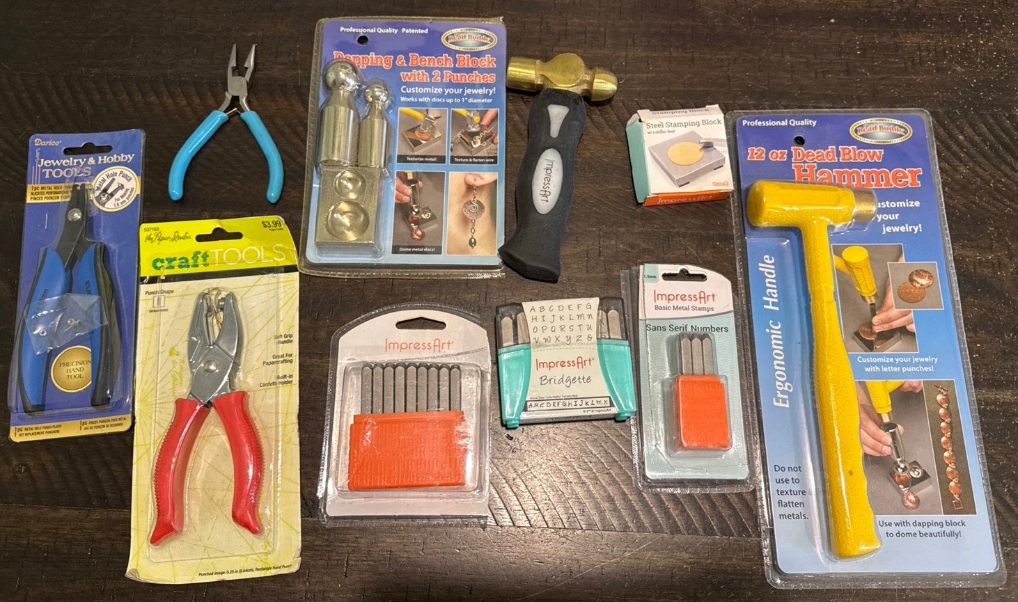 Bead Buddy 12oz Dead Blow Hammer Ergonomic Handle Jewelry Hammer Tool Lot