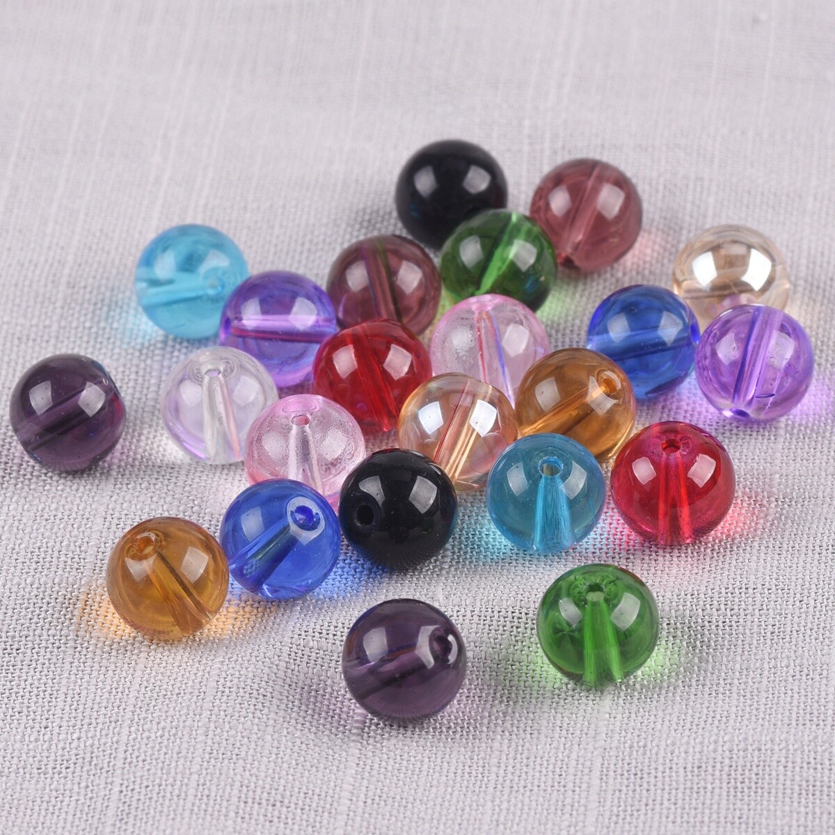 Round Glossy 6mm 8mm 10mm 12mm 14mm Crystal Glass Loose Beads for Jewelry Making