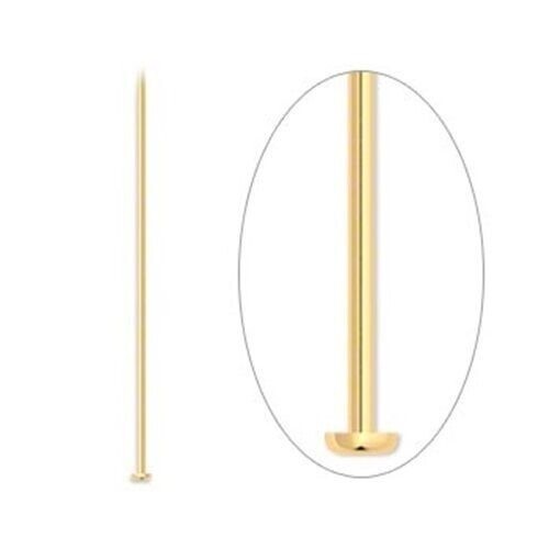 500 GOLD Plated Brass HEADPINS 3 inch 21 gauge No Lead No Nickel ~ Wholesale Lot