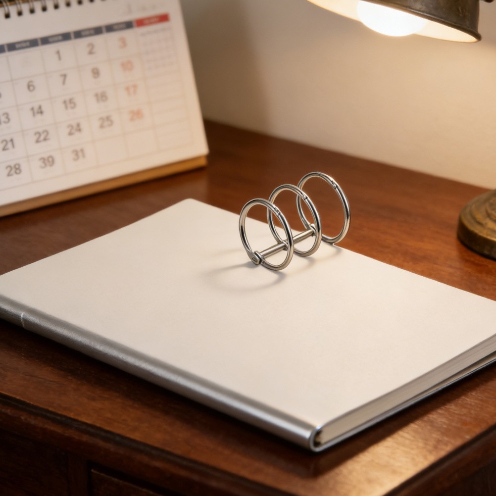 8 Pcs Diy Craft Binder Secure Hinged Rings Easy-to-Use Document Binding