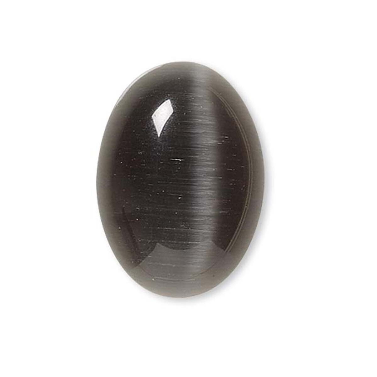 3 Grade A Glass Cat Eye 14mm x 10mm Oval Flat Jewelry Cabochon Embellishments
