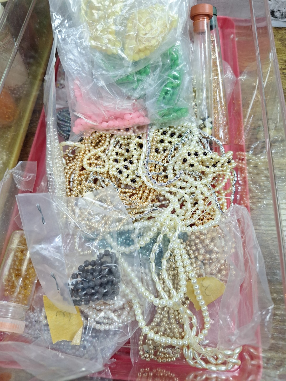 HUGE 6+ LBS Bead Lot Japan Glass Plastic Pearls Jewelry Making Craft Supplies