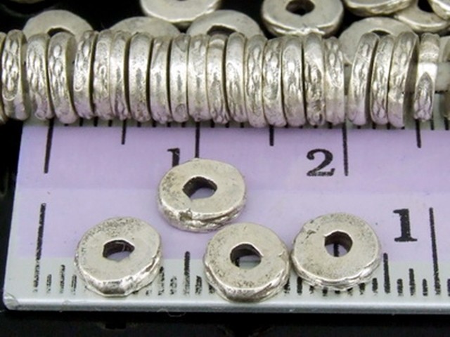 Silver beads Karen hill tribe handmade silver Daisy prin spacer 5mm bead