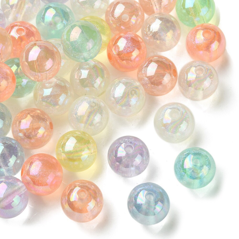 50x Bubblegum Glitter Powder Chunky Beads for DIY Jewelry Crafts Home Decoration