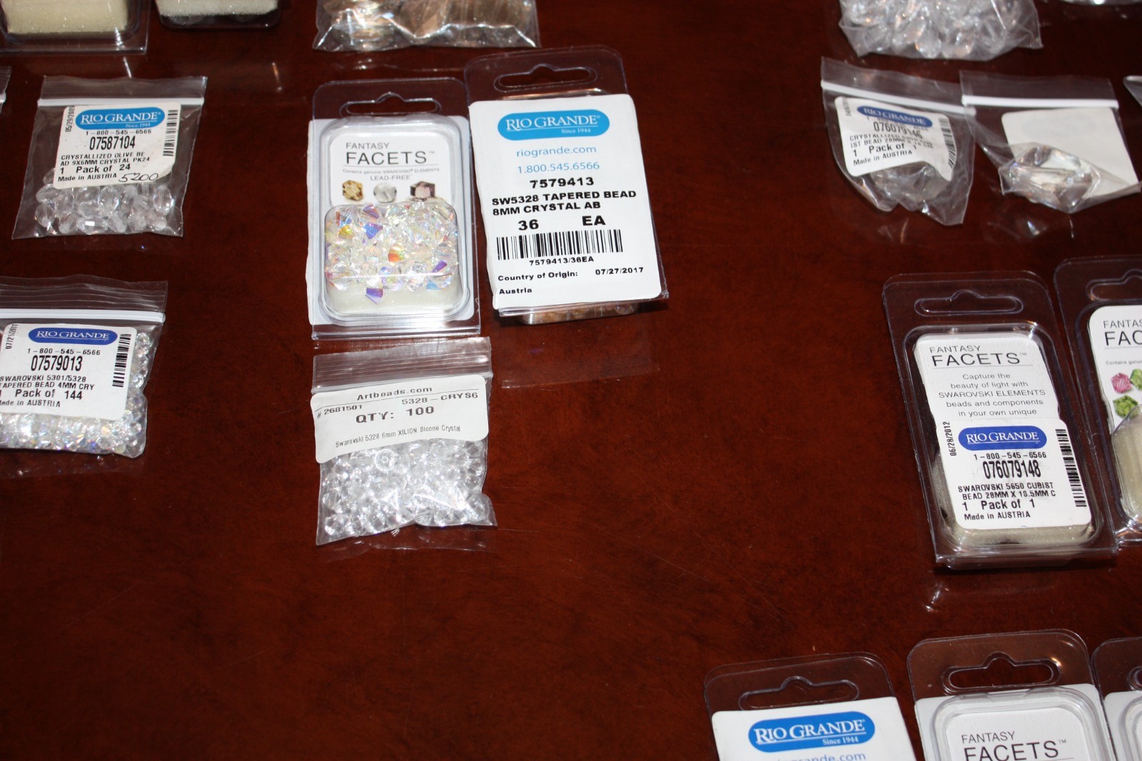 Swarovski Lot – Crystal, Crystal Shade, Crystal AB – 1616 beads & pendants