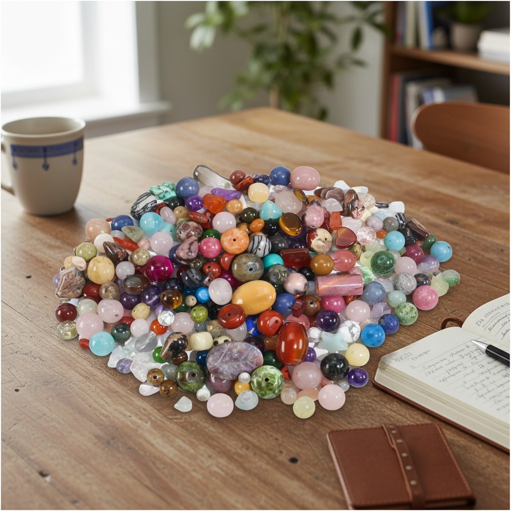 450PCS Mixed Natural Stone Beads Assorted Gemstones for Jewelry Making Crafts