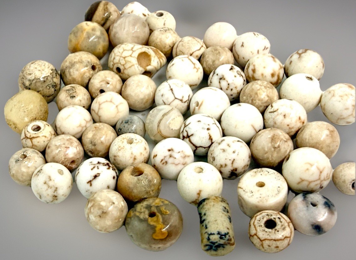 Assortment Of Gemstone Beads Earth Tones 6-13mm Qty:54