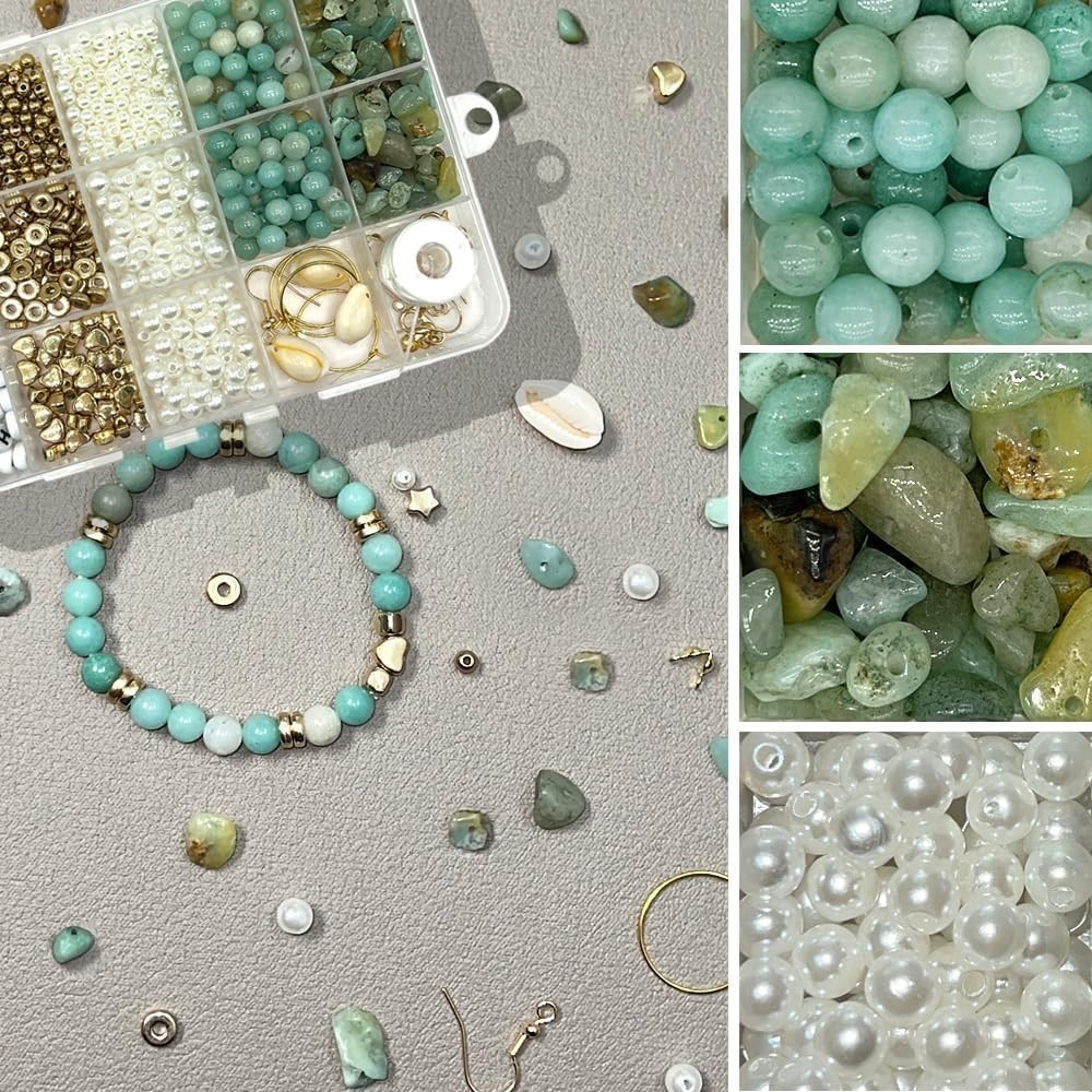 Jewelry Making Supplies Kit Natural Stone Beads for Irregular Gemstone Beadin…
