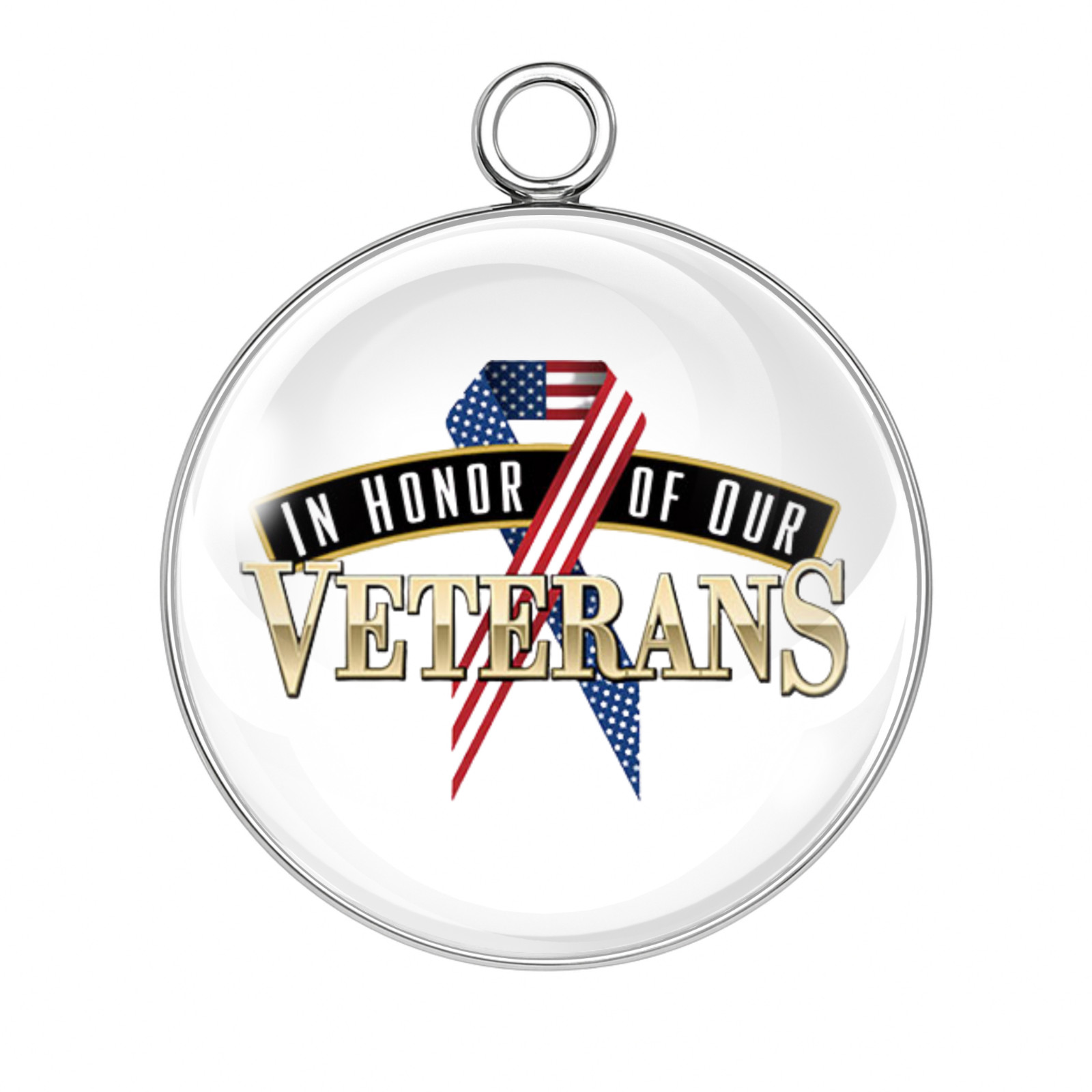 USA Veteran Charms – Funny Redneck America Flag Glass Pendants Jewelry Crafts
