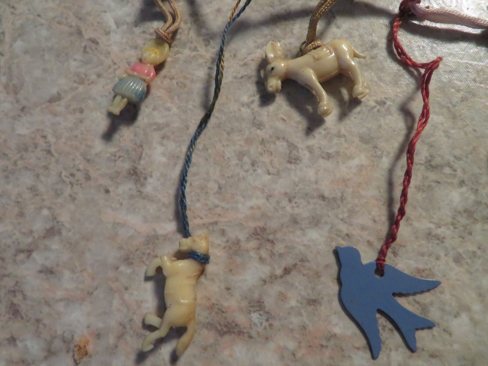 Lot of 25 + Vintage Plastic Charms Animals People Birds