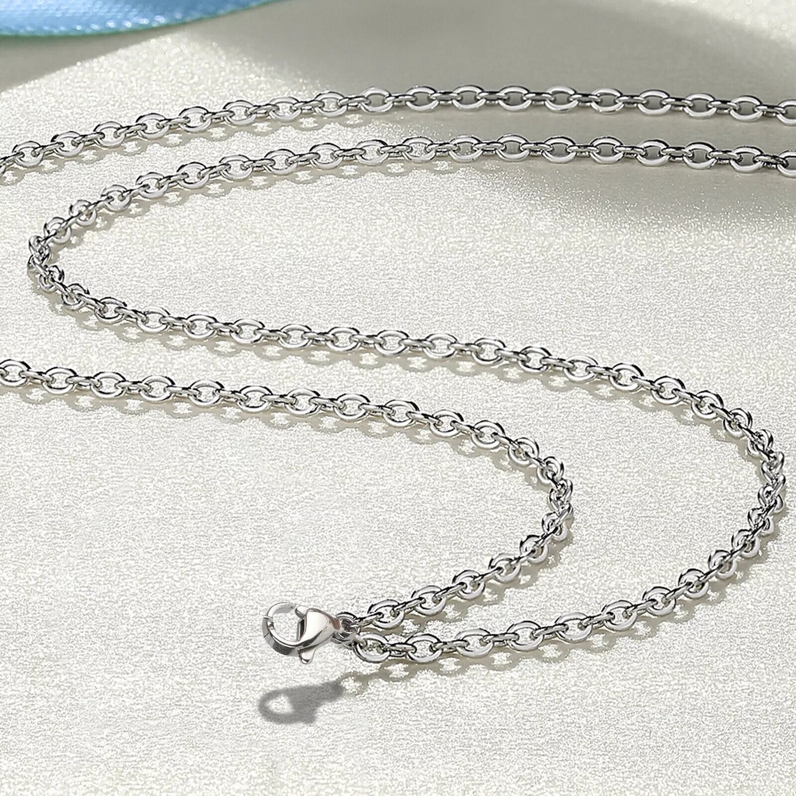 100pcs Wholesale Stainless Steel Silver Tone Necklace for DIY Jewelry Chains