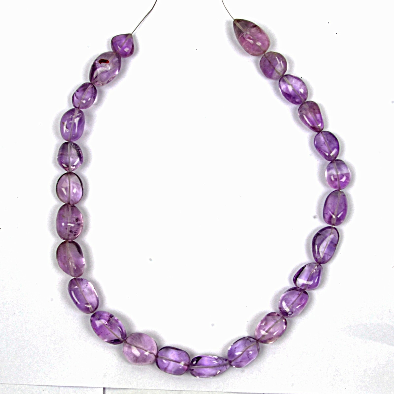 Natural Amethyst Smooth Tumble 16 Inch Strand 13X20-11X15 MM Gemstone Beads
