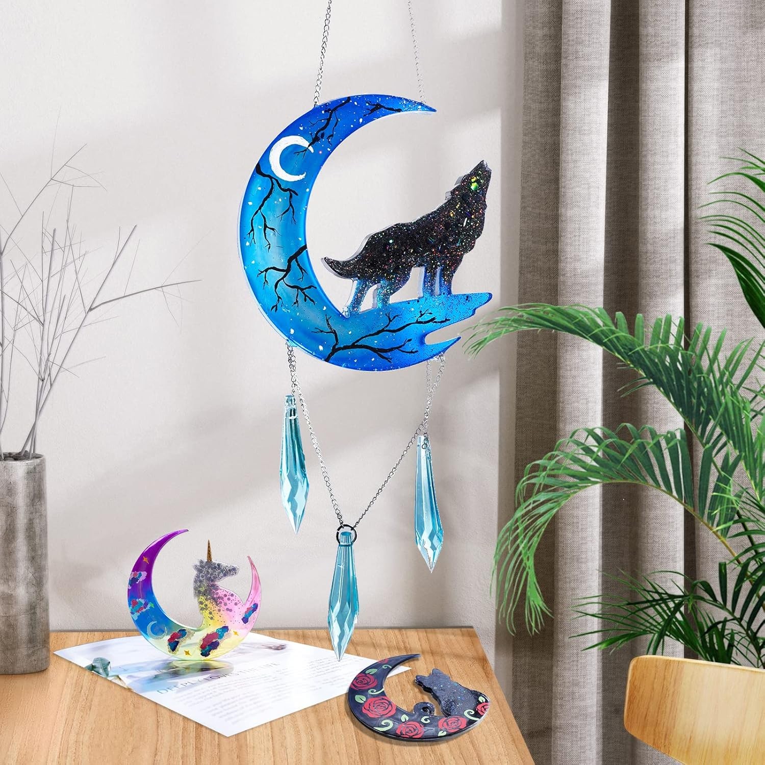 LET’S RESIN Resin Molds, Crescents Moon Epoxy Silicone White