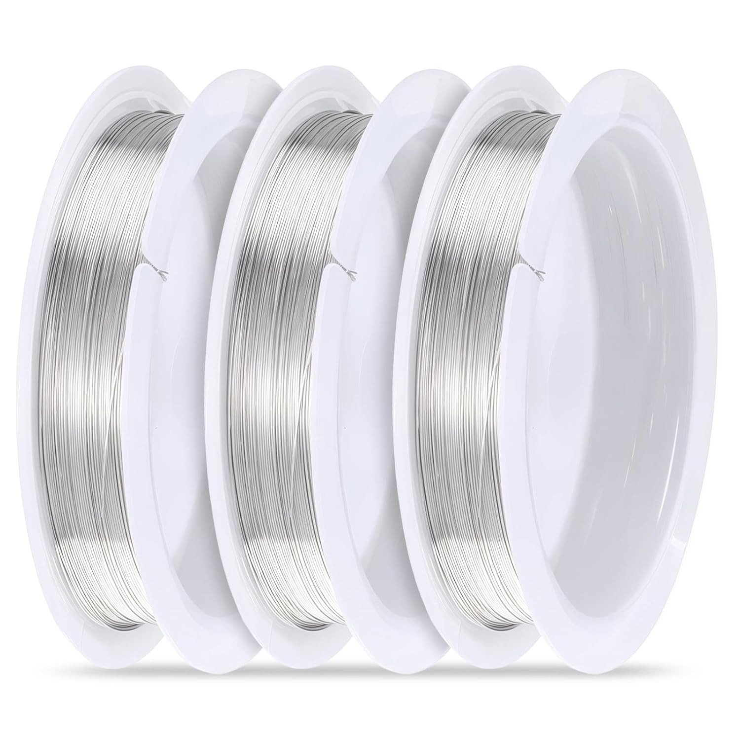 3 Rolls Beading Wire Silver 0.3Mm Copper Wires for Jewelry Making, Tarnish Resis