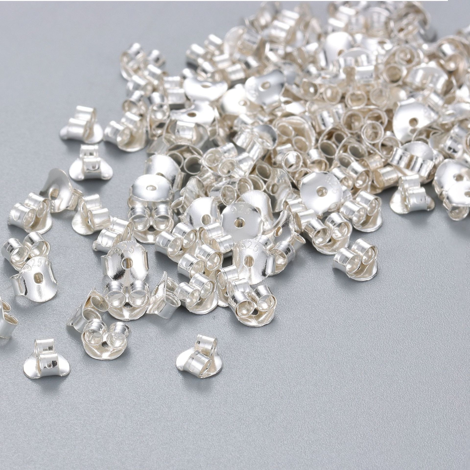 Wholesale 10PCS S925 Pure Silver Earplugs Ear Plugs DIY Jewelry Findings