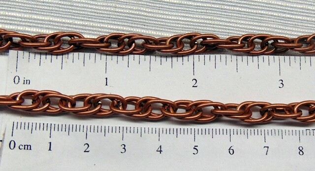 15 Feet 9x6mm Double LINK Antique COPPER Rope CHAIN ~ Sturdy Good 4 SteamPunk