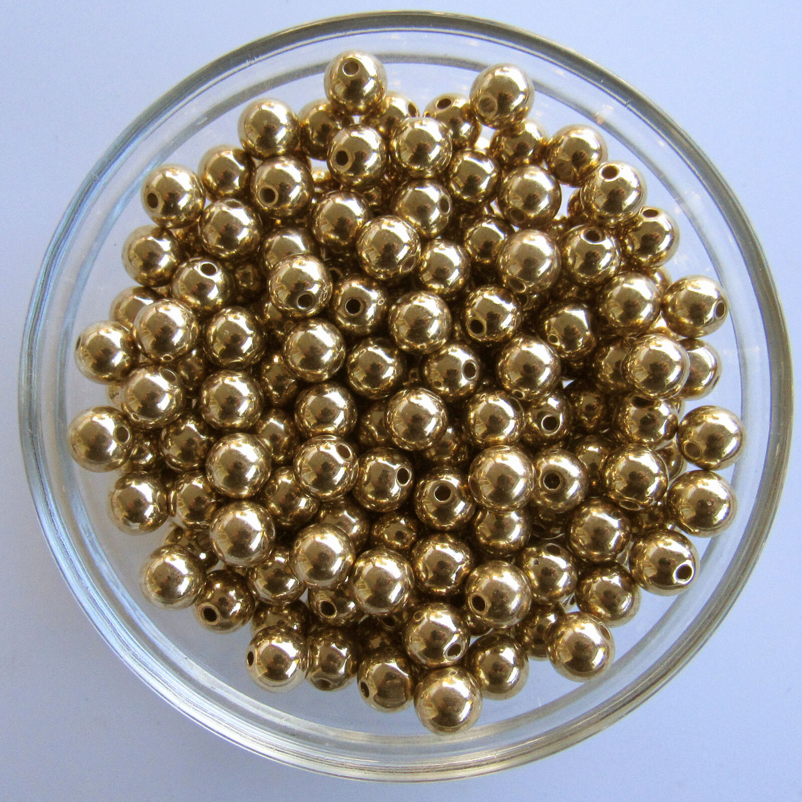 Gold [#1] Pearl Style Round Beads 2, 3, 4, 5, 6, 8, 10 & 12mm Faux/Plastic Loose