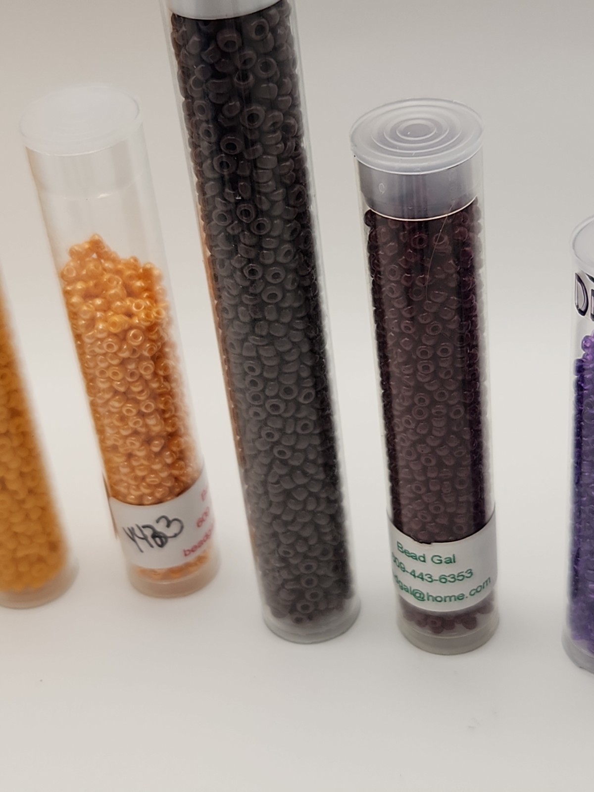 Lot of 29 Assorted Sizes Glass Seed Bead Tubes Jewelry Making Craft Beads Mixed