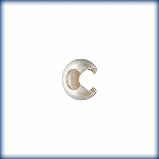 20 PCS- 3mm Sterling Silver Crimp Covers, 3mm Crimp Bead Covers, 925 Crimp Bead