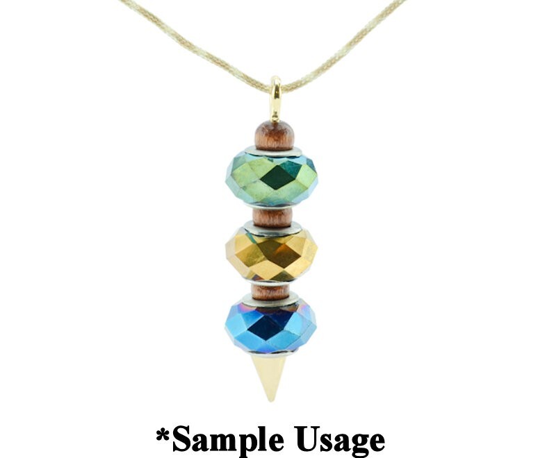 Drop Pins, 3 Silver Plated Brass 2″ Long Instant Pendant with Screw-On Finials
