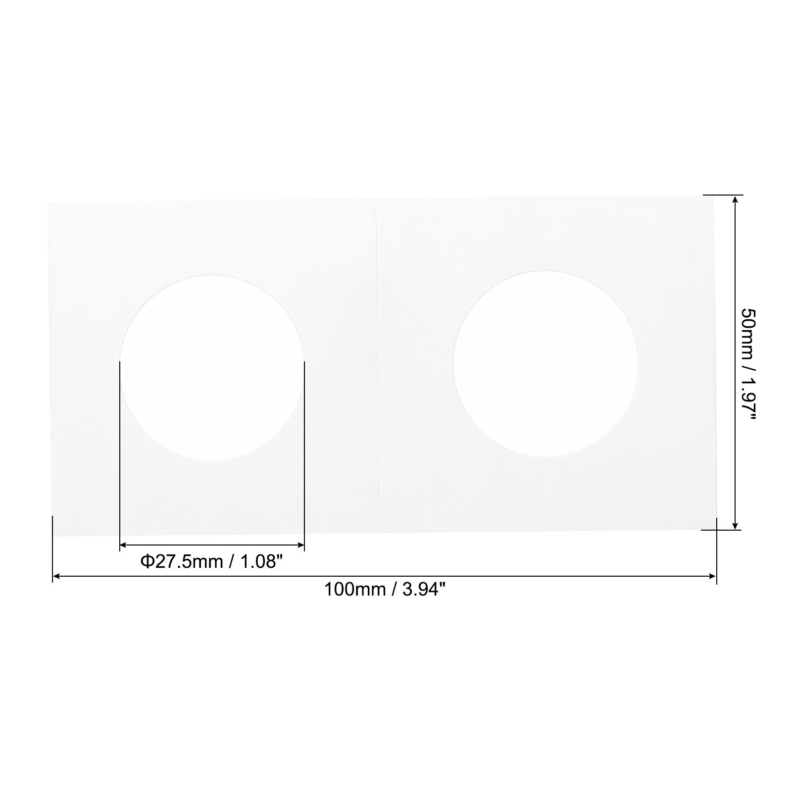 200 Pack 2 x 2 Coin Flips 27.5mm Cardboard Coin Holder Paper Coin Holders