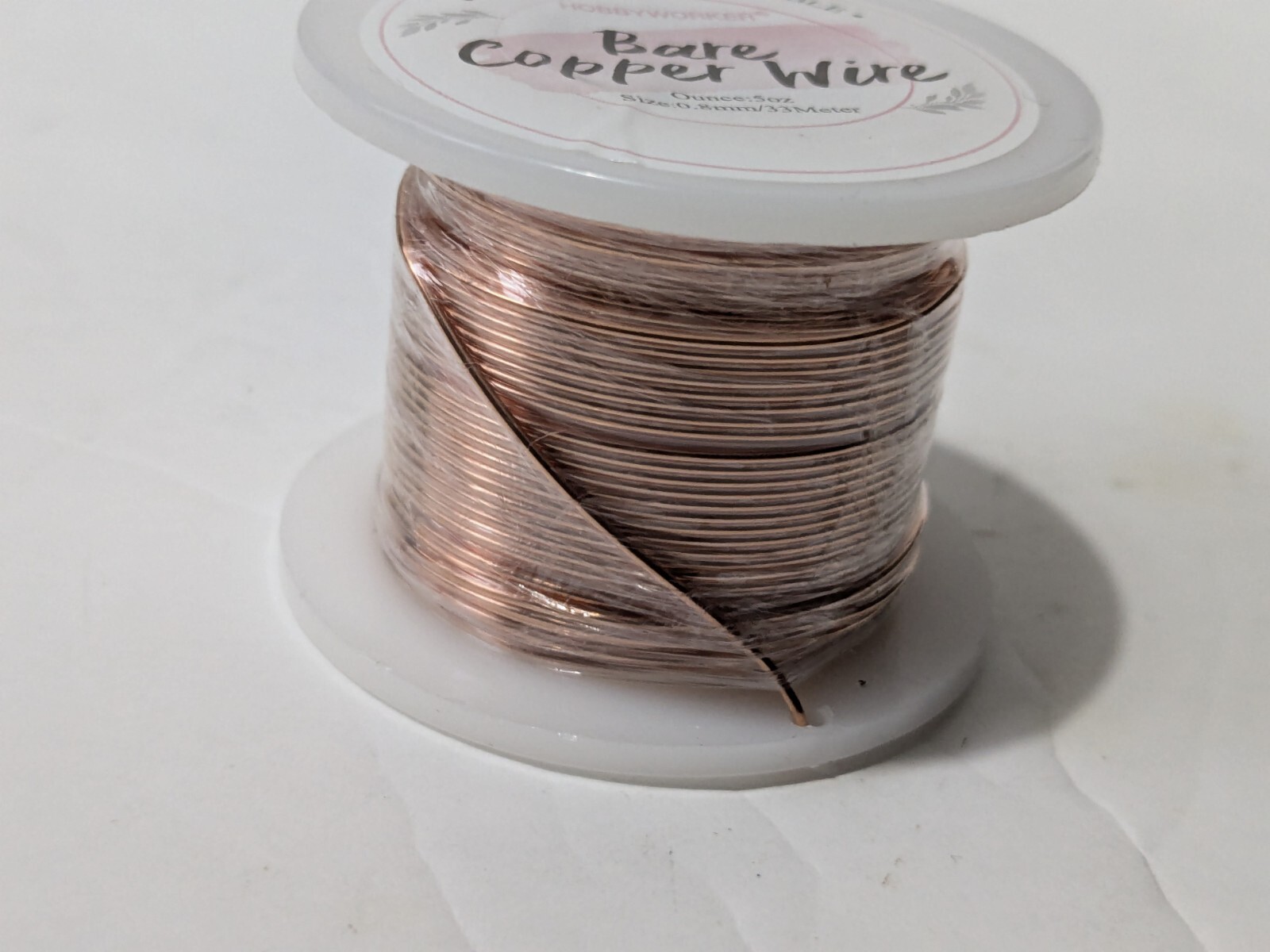 20 Ga (.8), Bare Solid Copper Wire 100 Ft, 33 Meters, Spool