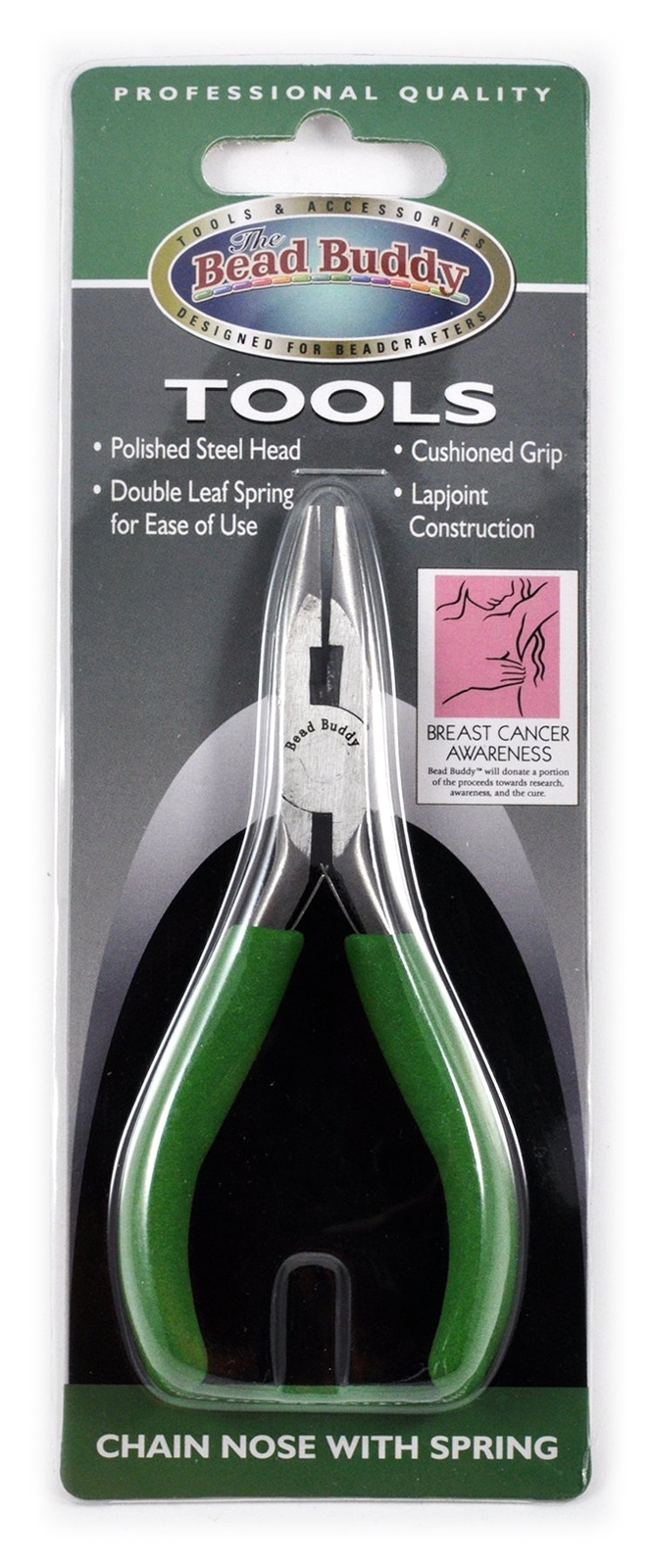 (2 Pack) Bead Buddy Chain Nose Pliers with Spring – Chain Nose Pliers for Jew…
