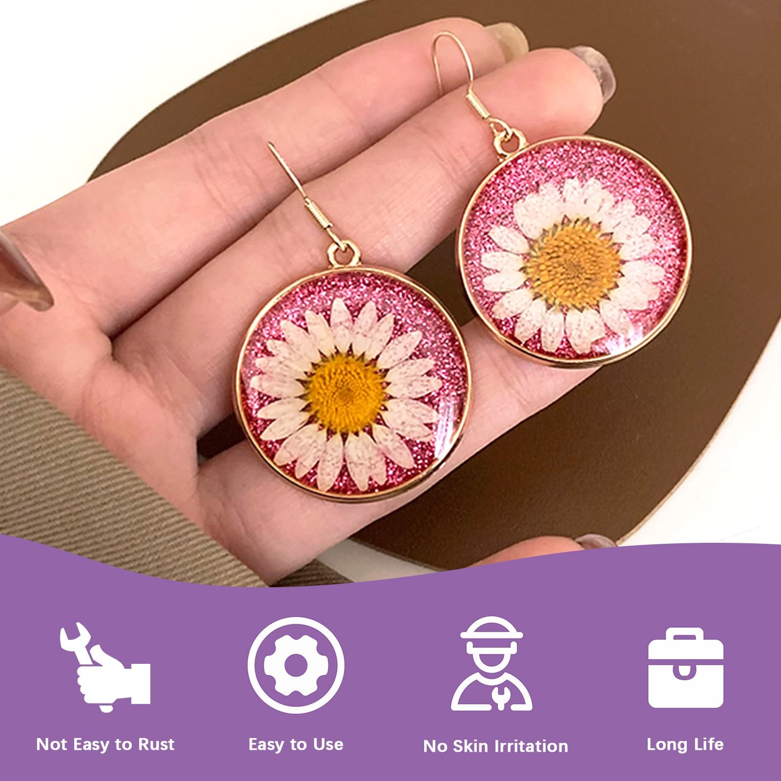 Swpeet 80Pcs 2 Colors 10 Styles Open As the Picture Shown, K Gold; White K