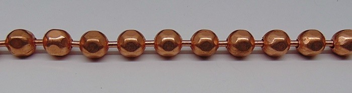 100% COPPER BALL #20 Bulk CHAIN 3/8″ 9.5mm Round + Faceted Bead ~ 3 to 100 feet