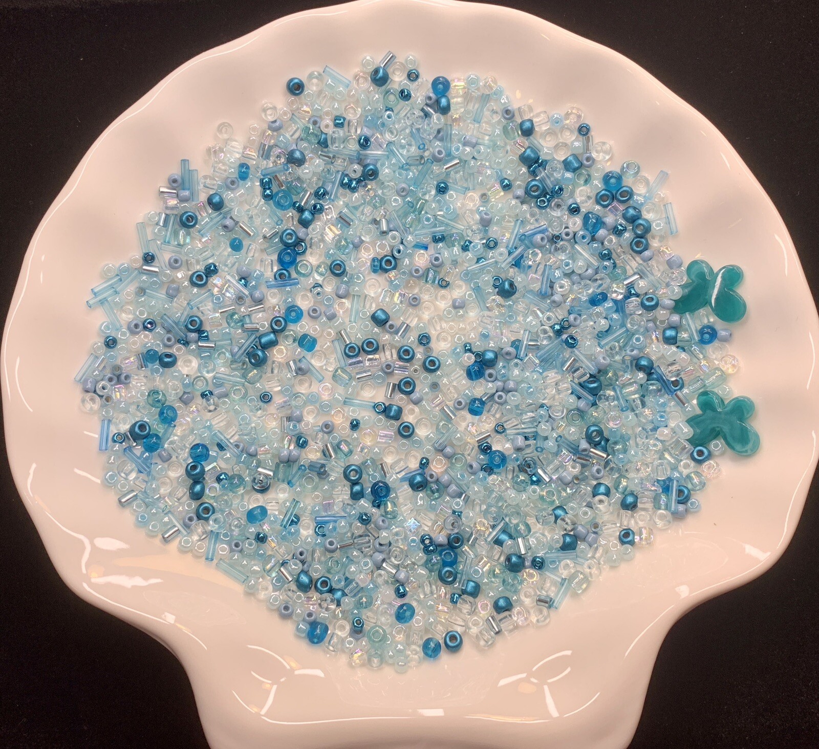 1 LB / 16 Oz/ 454 Grams Unique Mix Color Glass Seed Beads Lot 36 Packages